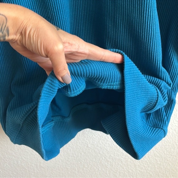 Bo & Tee Teal Blue Sweatshirt Dress NEW - Picture 4 of 6